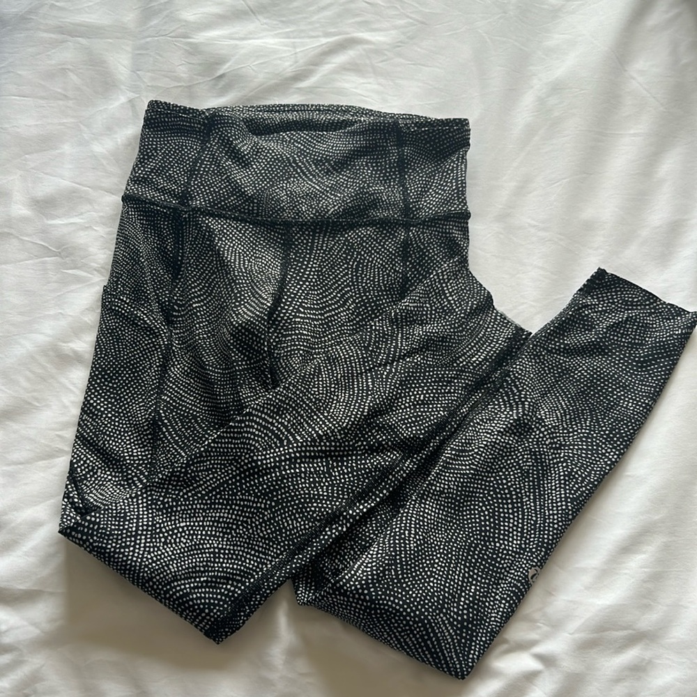 lululemon athletica Black and White Speckled Leggings